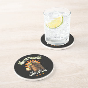 Funny Bigfoot Coffee Morning Humour Coaster