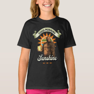 Funny Bigfoot Coffee Morning Humour T-Shirt