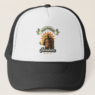 Funny Bigfoot Coffee Morning Humour Trucker Hat