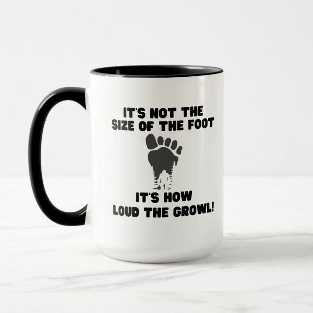 Funny Bigfoot Coffee Mug for Sasquatch Believer (Left)