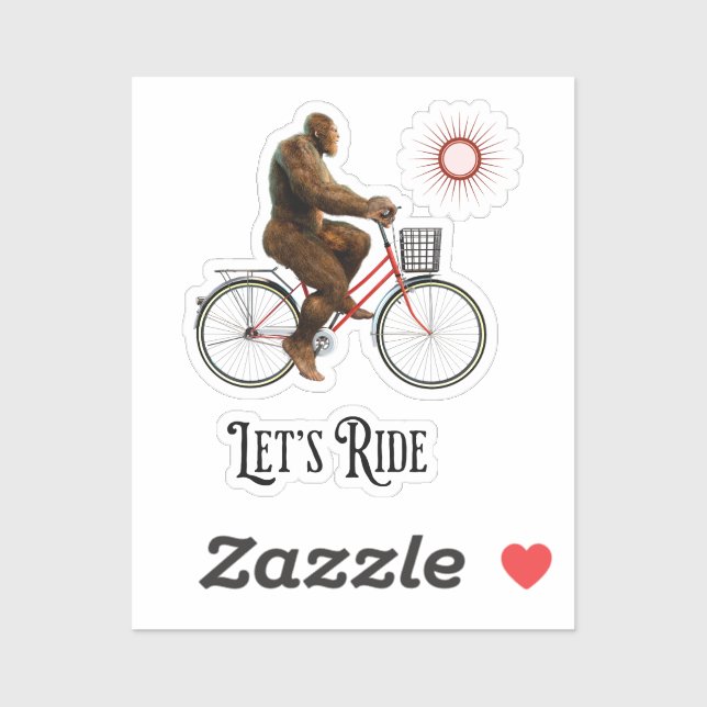 Funny Bigfoot Cycling Adventure Retro (Sheet)