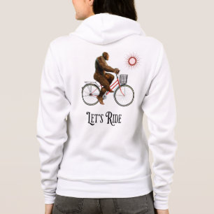 Funny Bigfoot Cycling Adventure Retro Hoodie