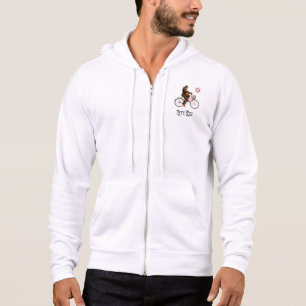 Funny Bigfoot Cycling Adventure Retro Hoodie