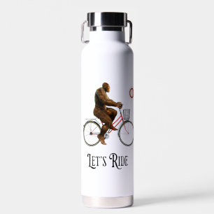 Funny Bigfoot Cycling Adventure Retro Water Bottle