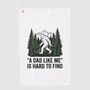 Funny Bigfoot Dad Vintage Forest Shirt Design_1 Golf Towel