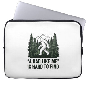 Funny Bigfoot Dad Vintage Forest Shirt Design_1 Laptop Sleeve