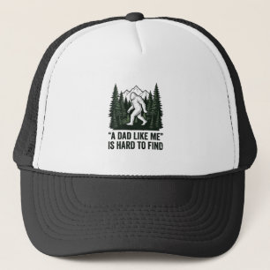 Funny Bigfoot Dad Vintage Forest Shirt Design_1 Trucker Hat