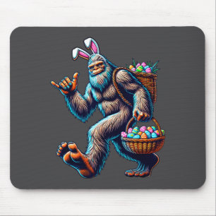 Funny Bigfoot Easter Bunny - Sasquatch With Easter Mouse Mat