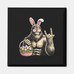 Funny Bigfoot Easter Egg Rock Sasquatch Easter Day Magnet