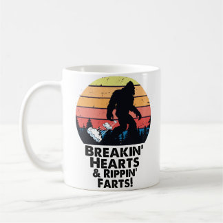 funny Bigfoot Fart Mug - Breakin' Hearts joke