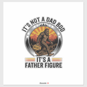 Funny Bigfoot Father Figure Beer Vintage T-Shirt D