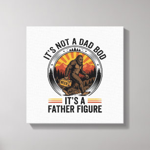 Funny Bigfoot Father Figure Beer Vintage T-Shirt D Canvas Print