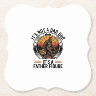 Funny Bigfoot Father Figure Beer Vintage T-Shirt D Paper Coaster