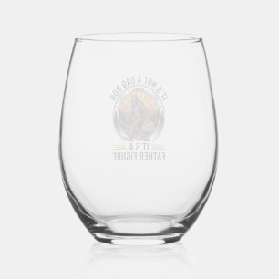 Funny Bigfoot Father Figure Beer Vintage T-Shirt D Stemless Wine Glass