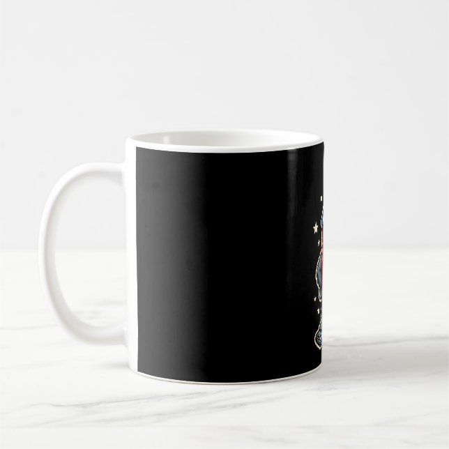 Funny bigfoot firework 4th of july sasquatch coffee mug (Left)