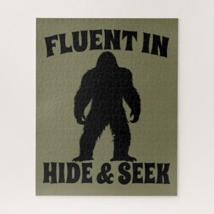 Funny Bigfoot - Fluent in Hide and Seek Jigsaw Puzzle