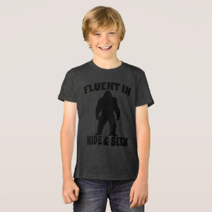Funny Bigfoot - Fluent in Hide and Seek Tri-Blend Shirt