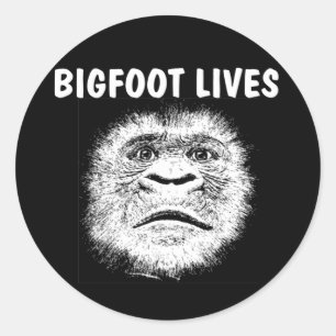 Funny Bigfoot Gifts Classic Round Sticker