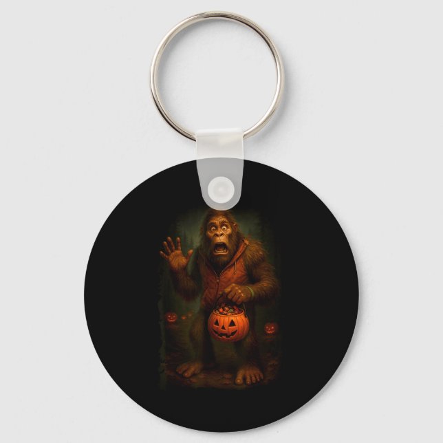 Funny Bigfoot Halloween  Key Ring (Front)