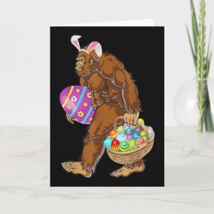 Funny Bigfoot Hunting Easter Eggs  Card