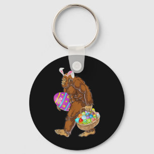 Funny Bigfoot Hunting Easter Eggs  Key Ring