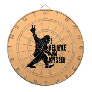 Funny Bigfoot-I Believe in Myself Dartboard