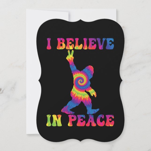 Funny Bigfoot I Believe In Peace    (Front)