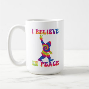 Funny Bigfoot I Believe In Peace Coffee Mug