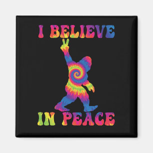 Funny Bigfoot I Believe In Peace   Magnet