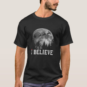 Funny Bigfoot I Believe Sasquatch Christmas T-Shirt