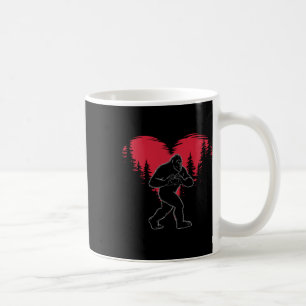 Funny Bigfoot In Love Heart Happy Valentine's Day Coffee Mug