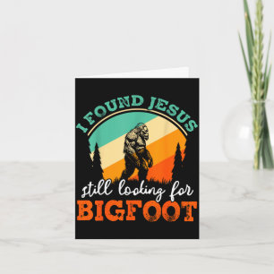 Funny bigfoot jesus crossover searching sasquatch card