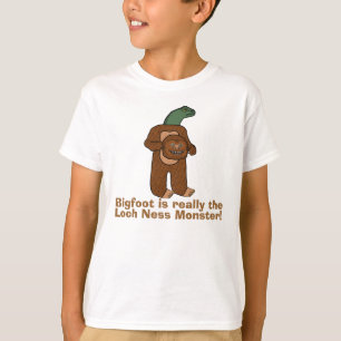 Funny Bigfoot Loch Ness Monster T-Shirt