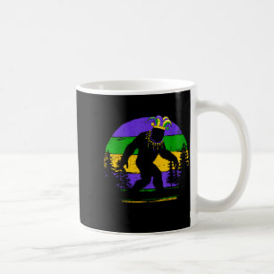 Funny Bigfoot Mardi Gras Sasquatch Graphic Art Coffee Mug