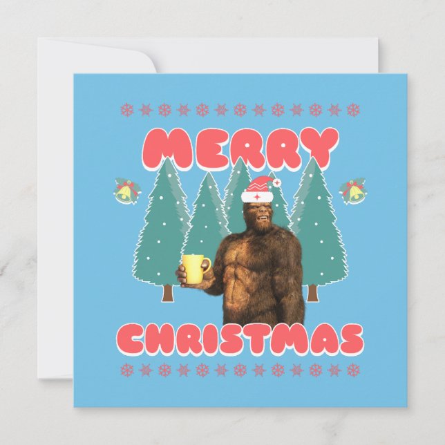 Funny Bigfoot - Merry Christmas (Front)
