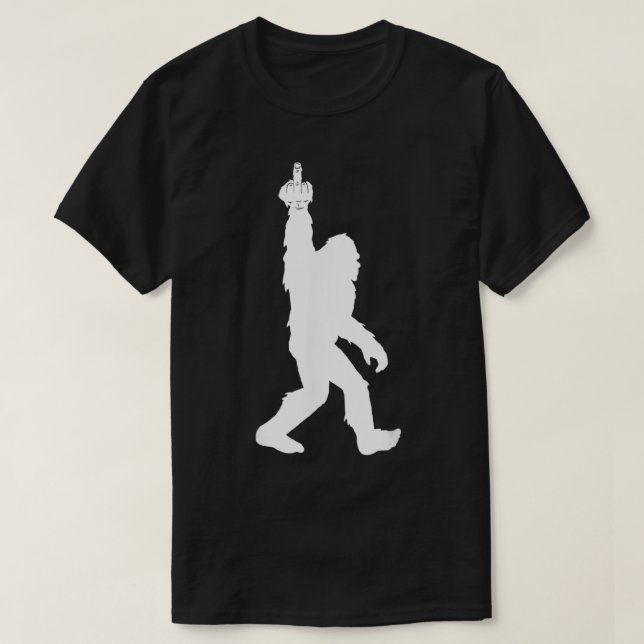 Funny Bigfoot Middle Finger for Squatch collective T-Shirt (Design Front)
