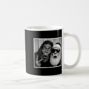 Funny Bigfoot Photobooth With Santa Christmas Xmas Coffee Mug