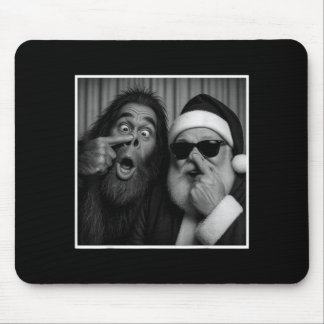 Funny Bigfoot Photobooth With Santa Christmas Xmas Mouse Mat