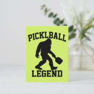 Funny Bigfoot Pickleball Legend Postcard