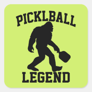 Funny Bigfoot Pickleball Legend  Square Sticker