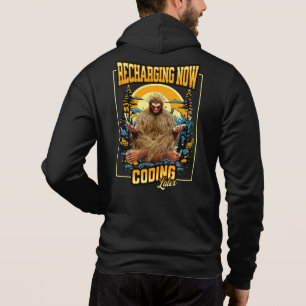Funny Bigfoot Programmer Coding Later Humour Hoodie