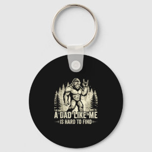Funny bigfoot rock a dad like is hard to find key ring