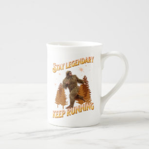 Funny Bigfoot Running Motivation Bone China Mug
