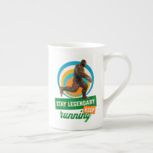 Funny Bigfoot Running Motivation Bone China Mug