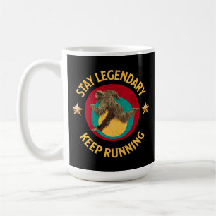 Funny Bigfoot Running Motivation Coffee Mug