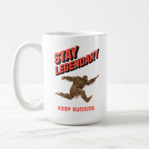 Funny Bigfoot Running Motivation Coffee Mug
