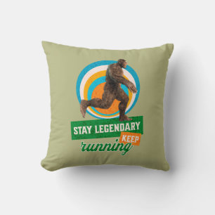 Funny Bigfoot Running Motivation Cushion