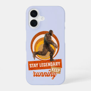 Funny Bigfoot Running Motivation iPhone 16 Case