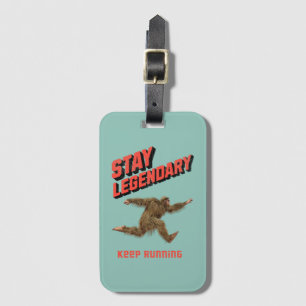 Funny Bigfoot Running Motivation Luggage Tag