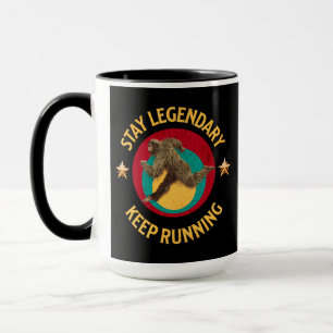 Funny Bigfoot Running Motivation Mug